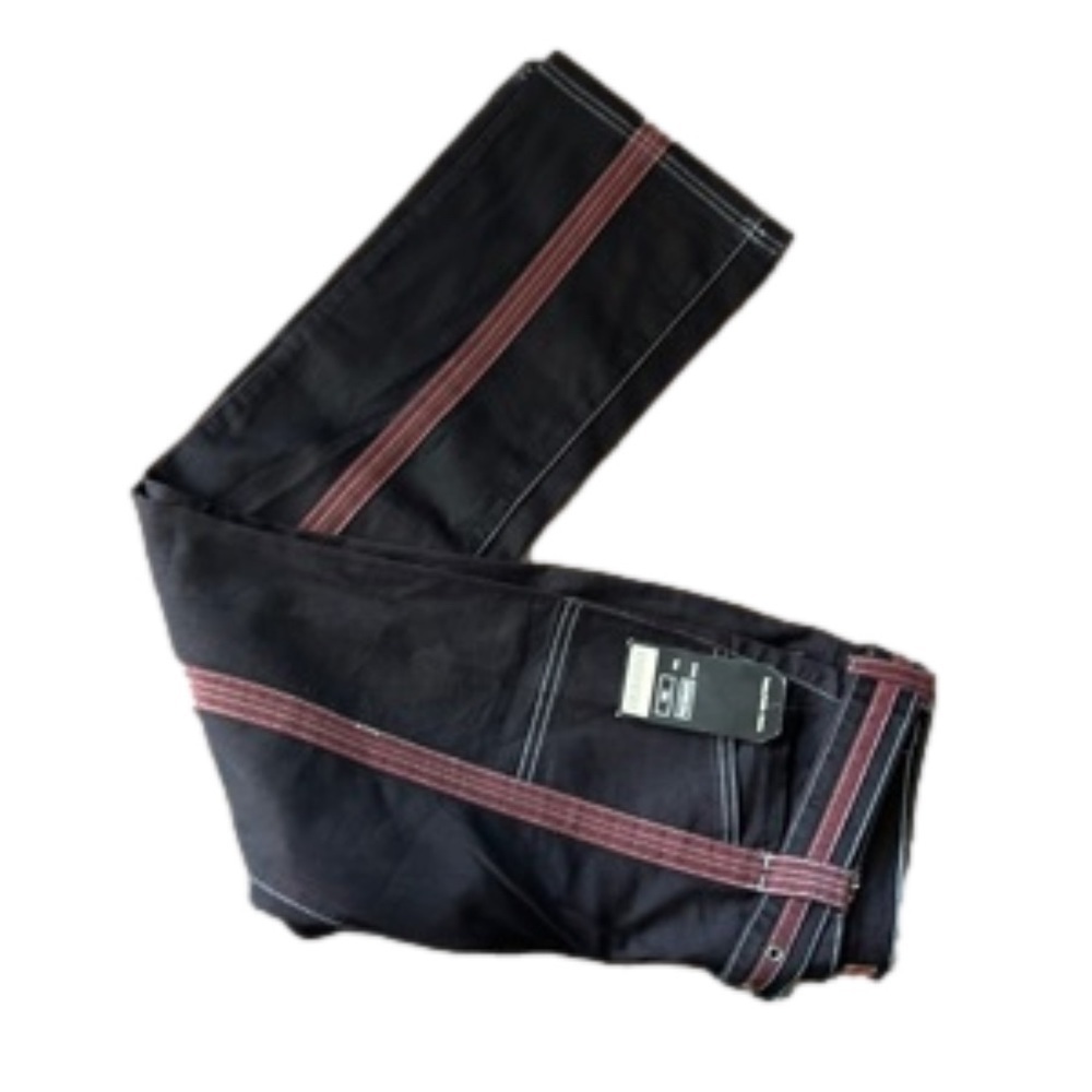 𝅺nwt, PALMY NOBLE, Black, Red. Jeans, Size Juniors 7/8, Cotton Blend